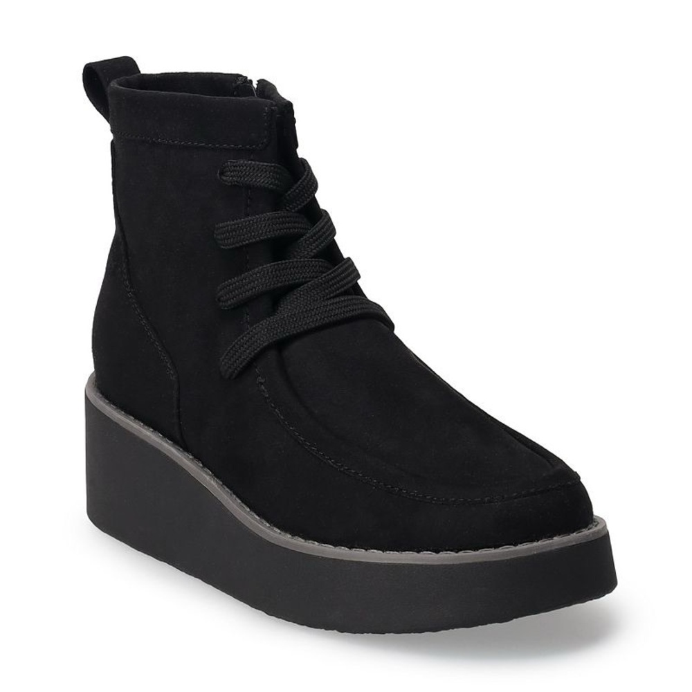 Women's Black Platform Ankle Boots